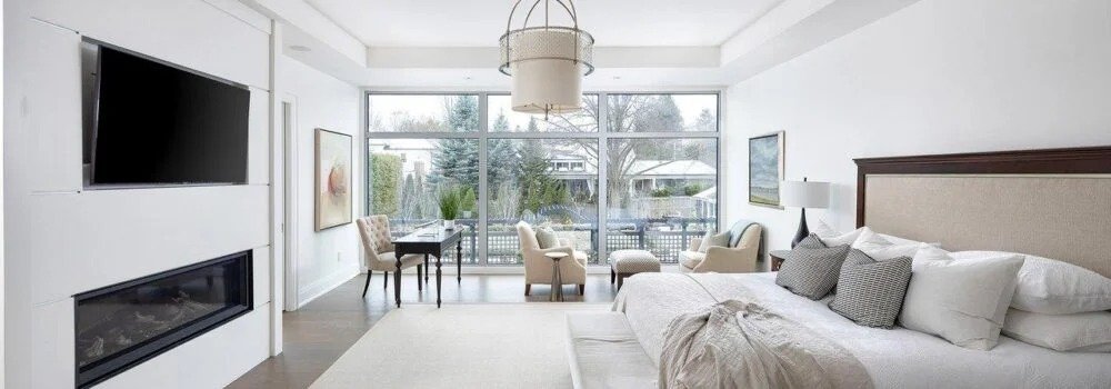 Coastal Towns luxury bedroom with city views